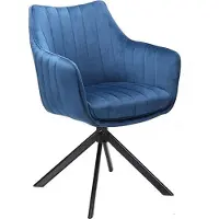 Feldmann-Wohnen Lot de 6 chaises de salle à manger et de cuisine Azalia, bleu marine
