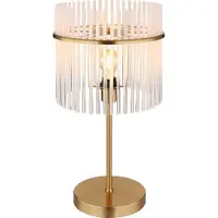 Globo Lampe de table dorée Gorley avec verre Ø 30cm