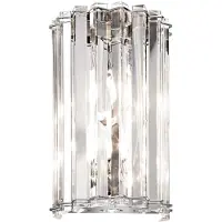 Kichler Applique de salle de bains Crystal Skye chromée 2xG9x3W, cristal, dim. : 28 x 16,7 x 9,9 cm, IP44,