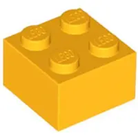 LEGO brique 2x2 3003 - 50 pièces orange clair