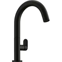 NABER Mitigeur monocommandé Sottile 2 bain en noir mat avec bec fixe / Mitigeur lavabo / haute pression