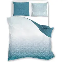 Faro Linge de lit, parure de lit en satin, haute qualité 200x220 Milagro Verde 015 Motifs turquoise