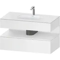 Duravit Collection One lavabo à encastrer avec meuble sous-vasque en console, 1000x550x600mm, niche blanc mat, QA4786018180010