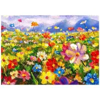 Enjoy Puzzle Pré fleuri coloré 1000 pièces