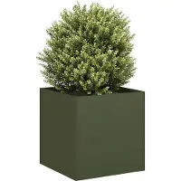Prolenta Maison Exclusive - Jardinière verte olive, 40x40x40 cm, en acier laminé à froid