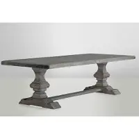 Casa Padrino Table de salle à manger de style rustique en chêne gris - Table de style baroque en chêne massif
