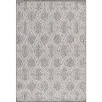 Ayyildiz Hali Tapis d'extérieur résistant aux intempéries, rectangulaire, gris, dimensions 200x290 cm, idéal pour le camping, le jardin ou l'intérieur, design géométrique
