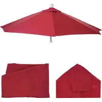 MCW Toile de rechange pour parasol demi-rond Lorca