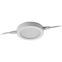 Osram Lampe sous meuble Flexus Spot 9,8 W, 580 lm, CCT 2700-5000 K, dimmable, blanche, ABS, capteur, ronde 75 mm