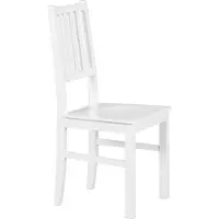 Interlink Publishing Chaise salle à manger Westerland bois de hêtre massif - blanc