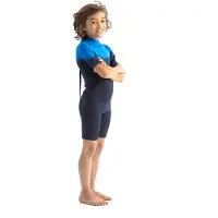 Jobe Boston 2 Mm Junior Short Sleeve Back Zip Shorty Bleu 6 Years Enfants