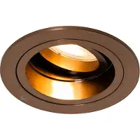 QAZQA Spot encastré intelligent rond bronze foncé orientable et inclinable avec Wifi GU10 50mm - Chuck