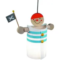 Niermann Standby 197 Pirate Lampe Suspendue Pour Enfants Plastique Bois 60 Watts