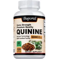 Buporai Quinine 500 mg (120 gélules), complément alimentaire pour les jambes, la digestion et le système immunitaire