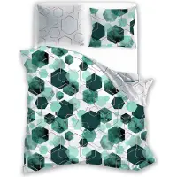 Faro Linge de lit, satin de coton Milagro 200x220cm 009 motifs verts