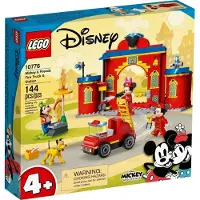LEGO Disney Mickey et ses amis : Set de construction "Camion de pompiers et caserne" (1776) ; Ensemble de jeu amusant sur le thème des pompiers ; Nouveau modèle 221 (144 pièces)