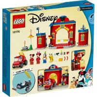 LEGO Disney Mickey et ses amis : Set de construction "Camion de pompiers et caserne" (1776) ; Ensemble de jeu amusant sur le thème des pompiers ; Nouveau modèle 221 (144 pièces)
