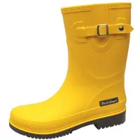 Bockstiegel Lotte-K bottes en caoutchouc en grande taille jaune 10323_1 jaune/gris chaussures unies