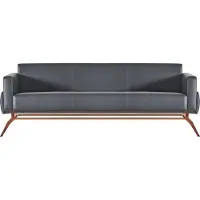 Xl Moebel Gmbh Bureau Set 4pcs 3 places 2x Fauteuil Table basse Gris Style Unicolore