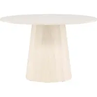 Furnlux Classic FURNLUX Table à manger Lanzo Beige 120cm / Hauptfarbe : Beige / Abmessungen : 120 x 120 x 75 cm