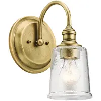 Kichler Applique en or avec abat-jour en verre Waverly 1xE27 60W