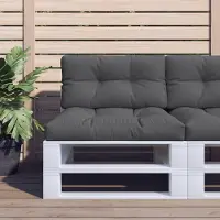 vidaXL Coussins de palette durables Anthracite 80x40x12 cm Tissu Coussin pour meubles de jardin Meubles6639615