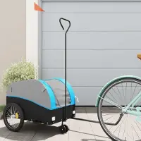 Prolenta Maison Exclusive - Remorque pour vélo, noire et bleue, capacité de 30 kg, en fer