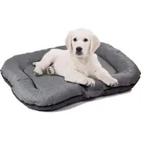 BOUTIQUEZOO BOUTIQUE ZOO Lit pour chien | Matelas pour chien imperméable | Tapis pour chien grand et petit | Tissu codura | Lavable | In et outdoor Gris M 80x65cm