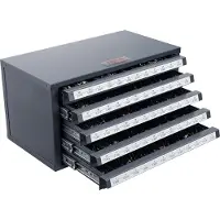 OEM Distributeur de Forets 60 Compartiments Étiquetés #1-#60 Boîte de Rangement pour Forets à 5 Tiroirs Coffret Vide pour Foret 37,5x20x20 cm Identification Facile Empilable Rangement Mèches Atelier
