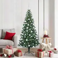 vidaXL Simple Arbre de Noël artificiel pré-éclairé Vert 180 cm - Arbres de Noël artificiels FR7878419 2parcel