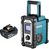 Makita DMR 116 T1 Radio de chantier sans fil 14,4 - 18 V AM FM AUX + 1x batterie 5,0 Ah - sans chargeur