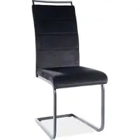 Feldmann-Wohnen Lot de 2 chaises de salle à manger et de cuisine H-441, noir