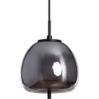 LEDKIA Suspension Métal Et Verre Adina Gris Fumée