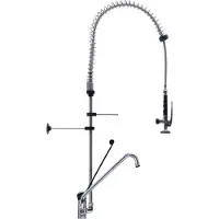 Gastronoble Tête de lavage haute pour lave-vaisselle Gastro M à un trou, avec robinet pivotant et fonctionnement mains libres