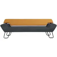 AEA Sofa 3 Sitzer Couch Moderne Luxus Polster Sitz Garnitur Leder Orange