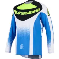 Alpinestars Maillot TECHSTAR KNIF, (bleu/noir/jaune fluo, taille XL)