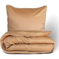 MULTITEX Linge de lit, satin de coton, exclusif, avec passepoil, uni, 200 x 220, 16, beige