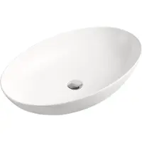 BEITZ & Walz AqvaCeramica Vasque à poser « ovale » 650 x 440 mm, blanche
