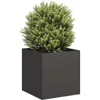 Prolenta Maison Exclusive - Jardinière noire, 40x40x40 cm, en acier laminé à froid