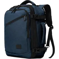 TRVLMORE Sac de voyage - Sac à dos 25L - Bagage à main - Anti-éclaboussures - Sac à dos - Sac de week-end - Mesdames et Messieurs - Bleu
