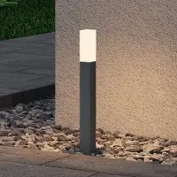 Doporro Lampe LED sur Pied Extérieure 3W avec LED Lampe Jardin Étanche IP65 3000K Light Extérieure Gris 40cm Design Deus Lumina