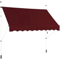 Northix Store banne rétractable pour balcon, 250 cm, résistant aux UV, rouge