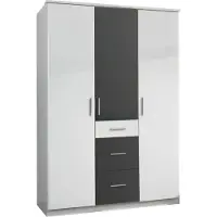 Wimex Armoire Joker Armoire à portes battantes Finition au choix : blanc / graphite