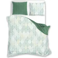 Faro Linge de lit, parures de lit en satin, haute qualité 160x200 Milagro Verde 014 feuilles