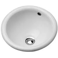 Duravit Vasque à encastrer ARCHITEC BALI m ÜL o HLB d= 335mm sans trou pour robinetterie blanc (Evier encastré, 33.50 cm, 33.50 cm)