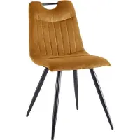 Feldmann-Wohnen Lot de 2 chaises de salle à manger et de cuisine Orfe, couleur curry