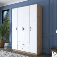 Skye Decor , BA112 - 2331, armoire, noyer, 100 % PANNEAUX DE PARTICULES MÉLAMINÉS, 140 x 51,5 x 210 cm