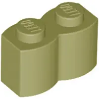 LEGO 1x2 Pallisade - 250 pièces Vert olive
