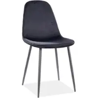 Feldmann-Wohnen Ensemble de 2 chaises de salle à manger et de cuisine Fox, noir