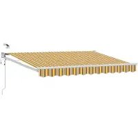 vidaXL Auvent électrique rétractable , jaune et gris, 2,5 x 2 m